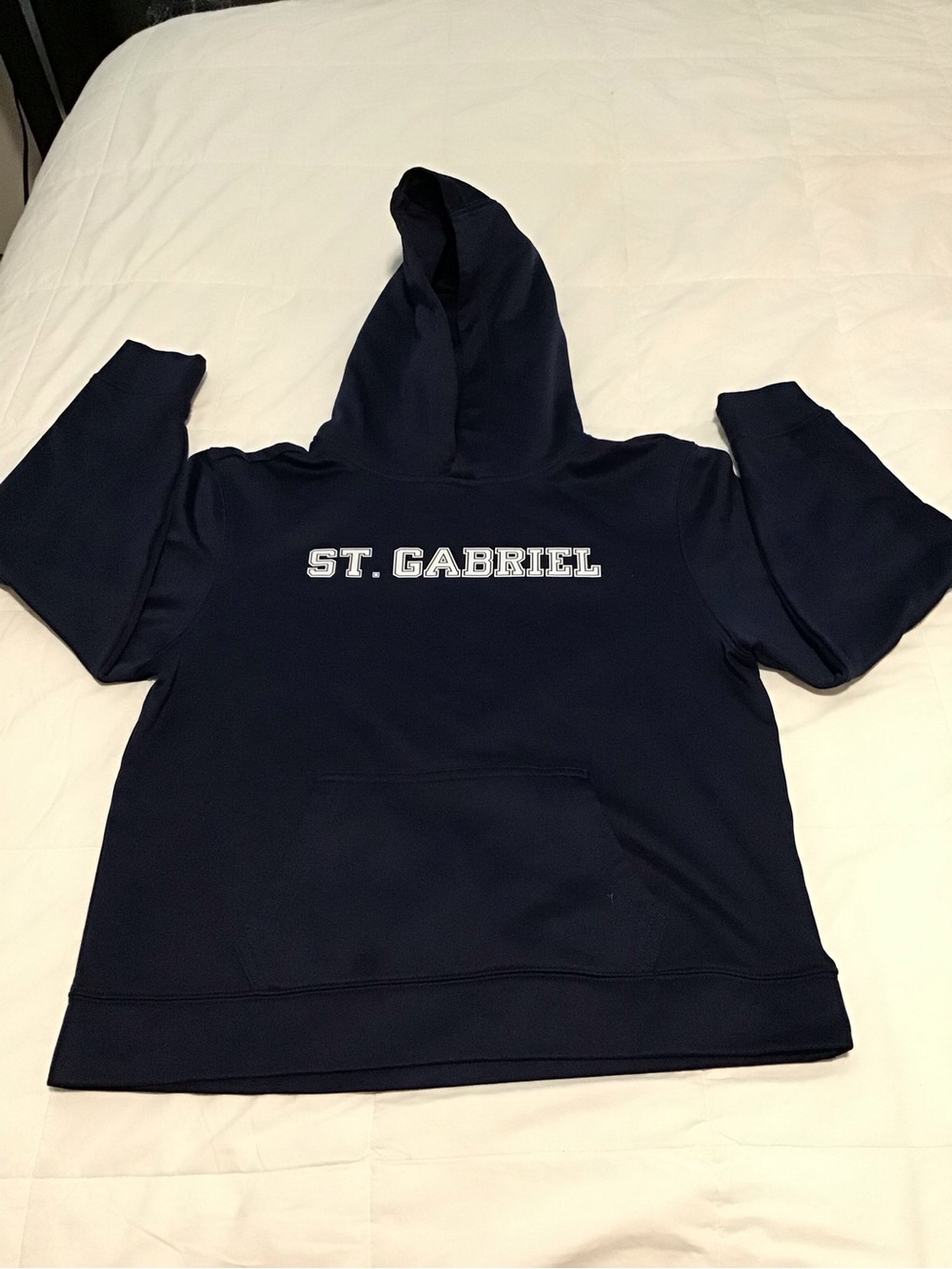 Sport-Tek Navy Youth Pullover with White Logo M